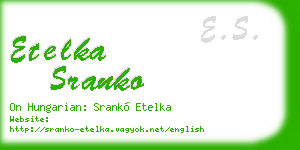 etelka sranko business card
