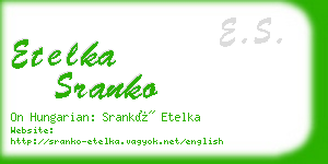 etelka sranko business card